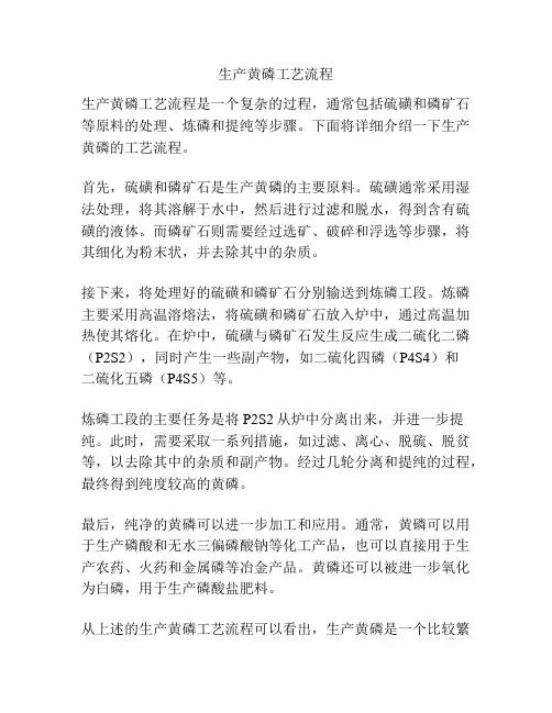 生产黄磷工艺流程