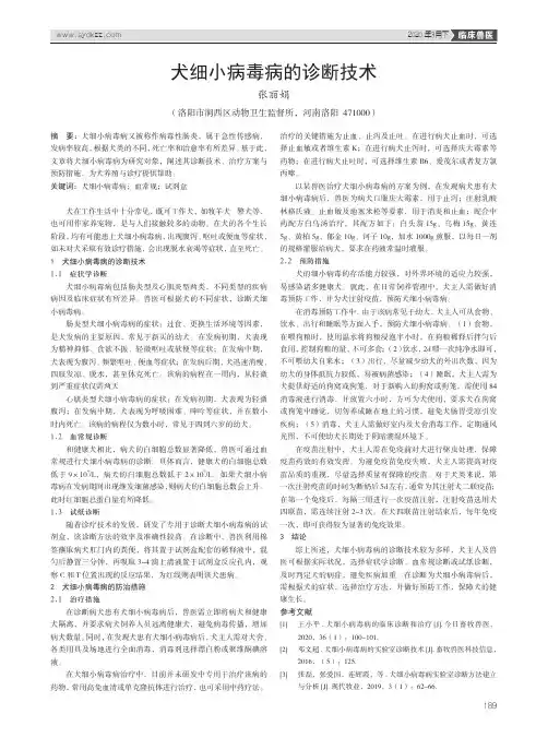 犬细小病毒病的诊断技术