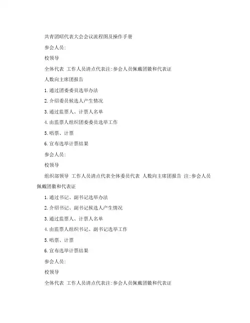 高校团员代表大会会议流程图及操作手册