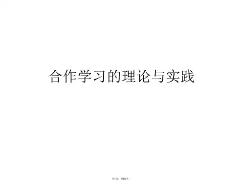 合作学习的理论与实践PPT课件