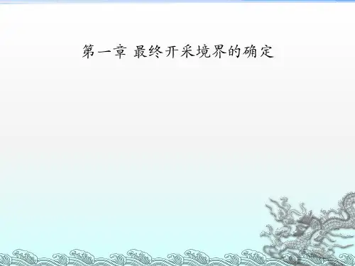 第一章 最终开采境界的确定