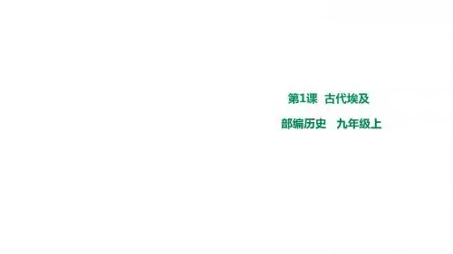 人教版历史九年级上册课件第1课古代埃及 (共23张PPT)