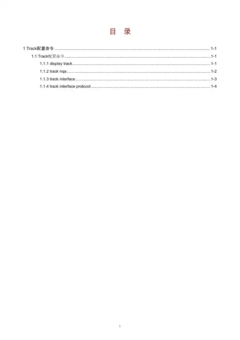 可靠性命令参考-Track命令