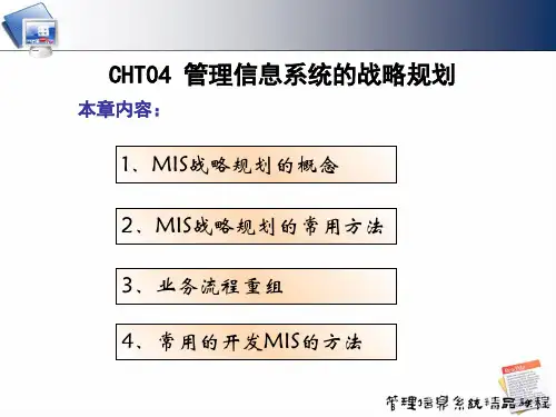 MIS的战略管理规划知识分析(PPT 72页)