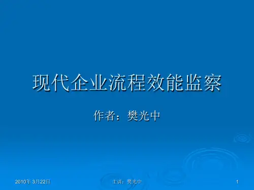 怎样开展企业效能监察PPT版