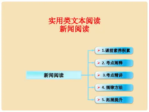 高考语文一轮复习 实用类文本阅读 新闻阅读课件 新人教版