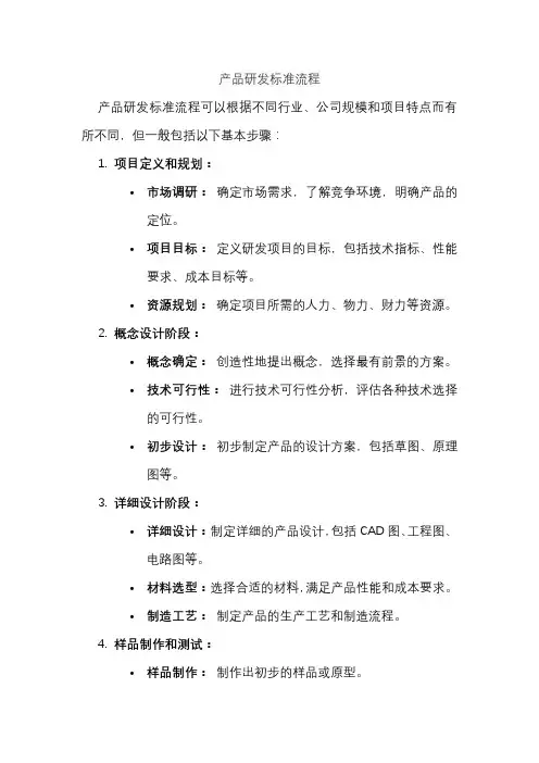 产品研发标准流程