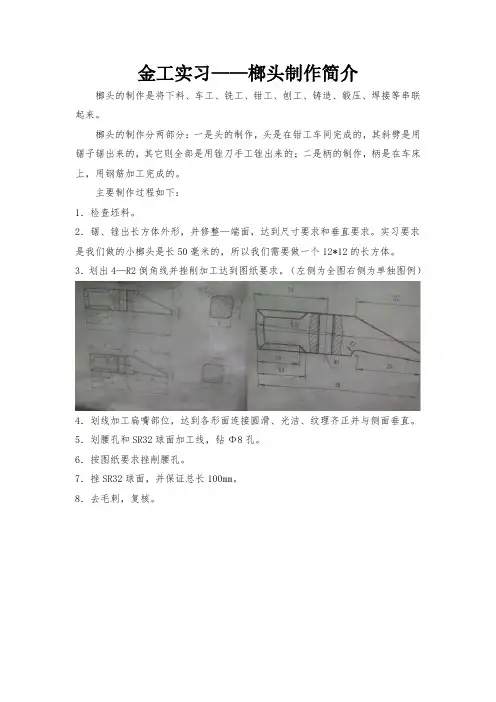 金工实习——榔头制作简介