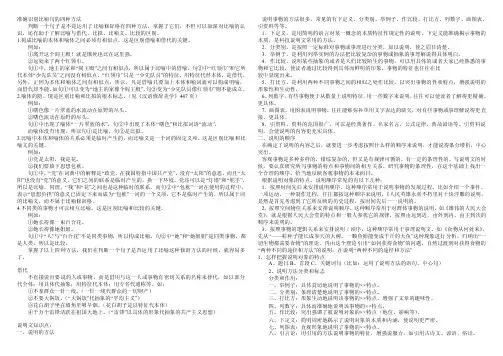 准确识别比喻句的四种方法,说明方法