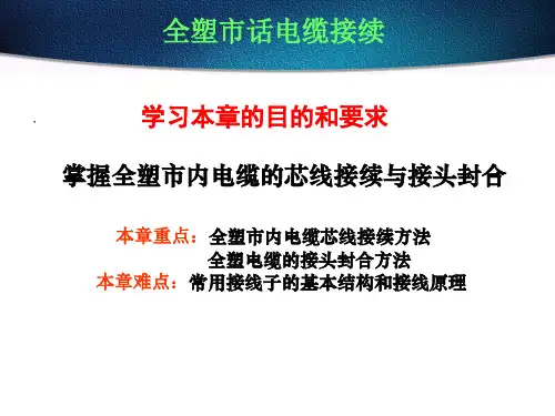 全塑设施电缆接续的组训教学(无插件)