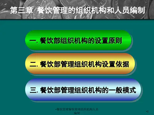 餐饮管理餐饮管理组织机构人员编制课件