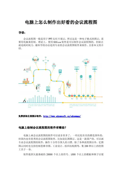 电脑上怎么制作出好看的会议流程图