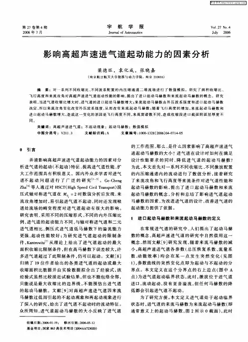 影响高超声速进气道起动能力的因素分析