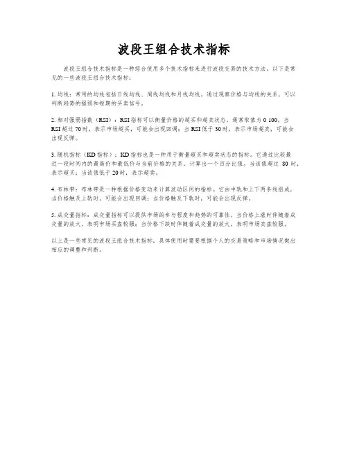波段王组合技术指标