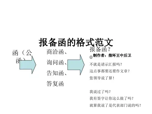报备函的格式范文