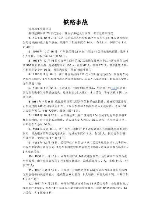 铁路事故百科