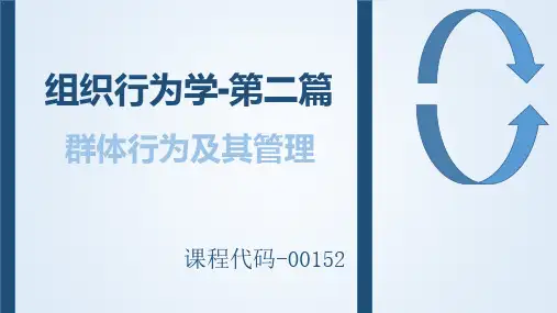 自考-00152-组织行为学-第六章 冲突与冲突管理