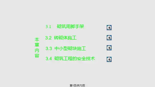 建筑工程施工砌体工程PPT课件