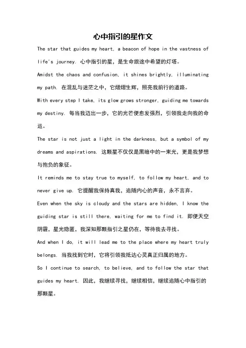 心中指引的星作文