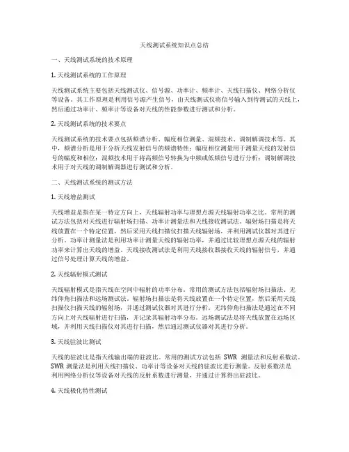 天线测试系统知识点总结