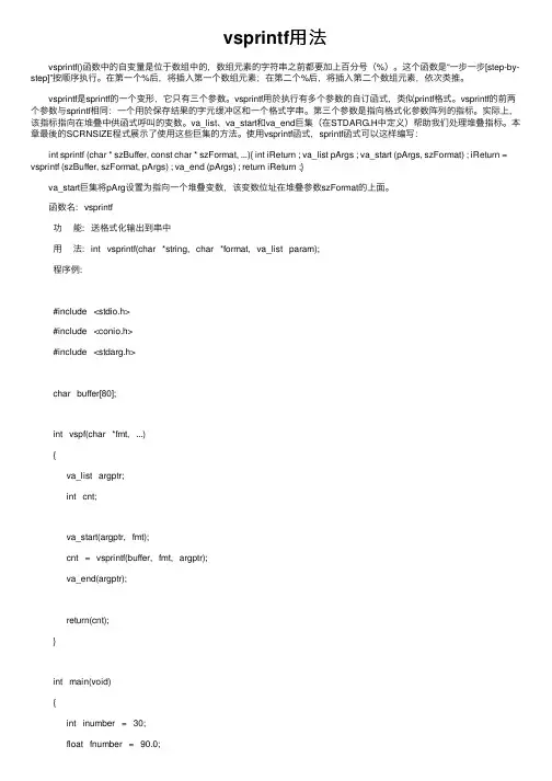 vsprintf用法