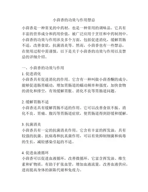 小茴香的功效与作用禁忌