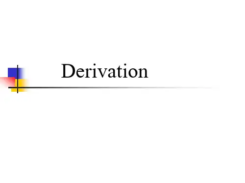 英语专业词汇学课件Derivation_1