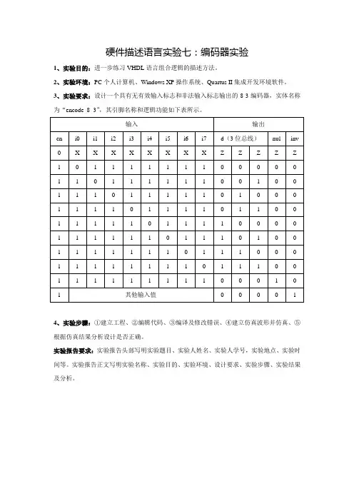 硬件描述语言7