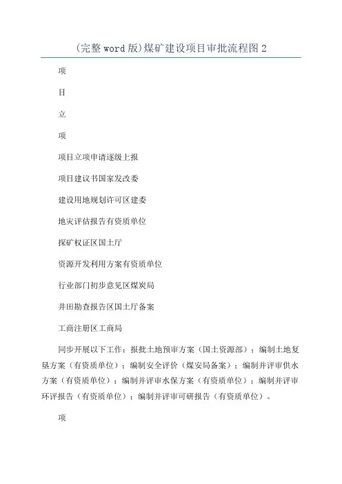 (完整word版)煤矿建设项目审批流程图2