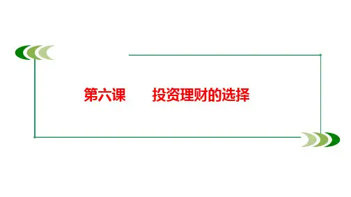 投资理财的选择(ppt共35张)