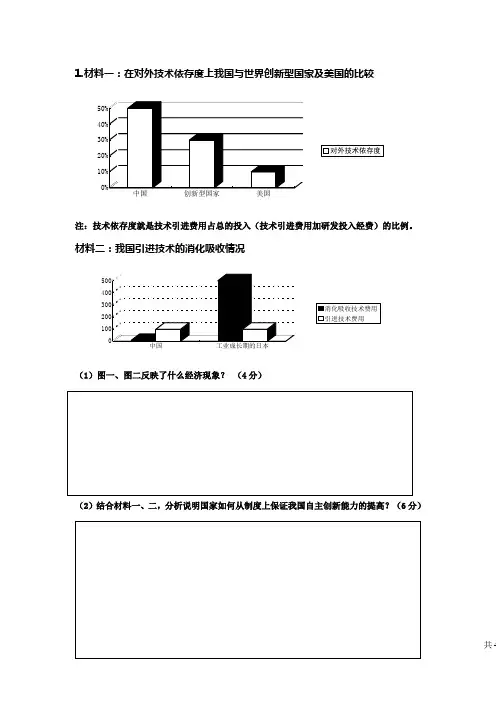 经济大题(图表)