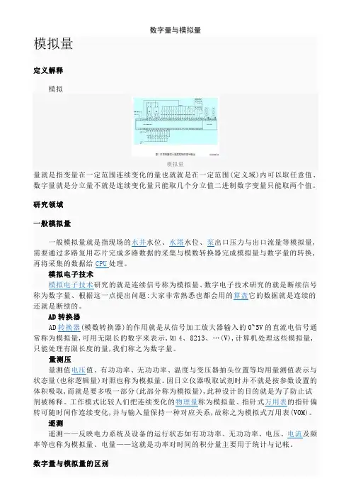 数字量与模拟量
