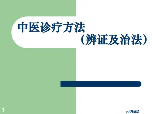中医诊疗方法(辨证及治法)ppt课件