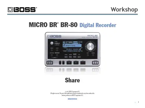 BOSS MICRO BR BR-80数字录音机的用户指南说明书