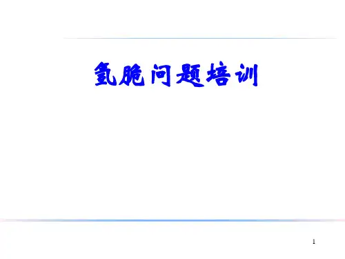 氢脆问题培训