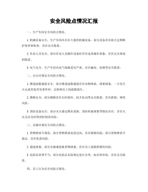 安全风险点情况汇报