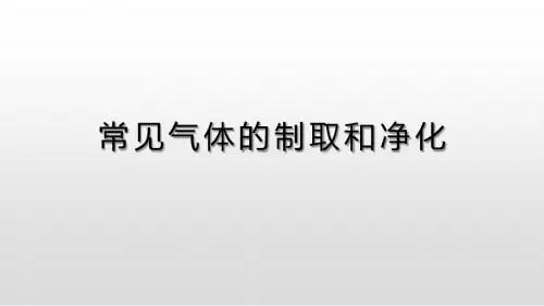 中考化学复习常见气体的制取和净化