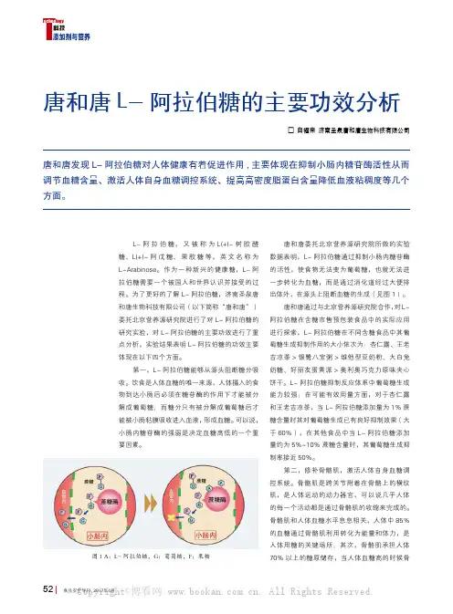 唐和唐L-阿拉伯糖的主要功效分析