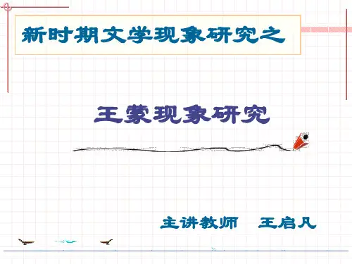 王蒙现象研究