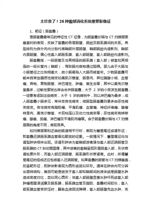 太珍贵了！26种腹部消化系统重要影像征
