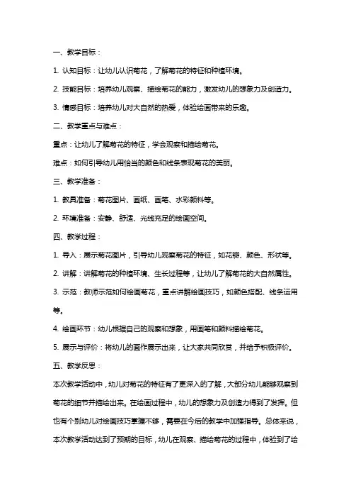 幼儿园小班美术教案《美丽的菊花》含反思