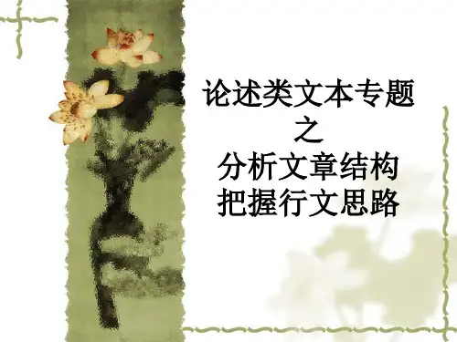 论述类文本结构及思路的分析