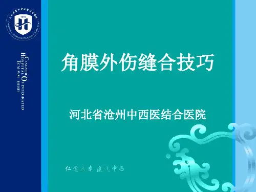 角膜外伤缝合技巧.PPT演示幻灯片