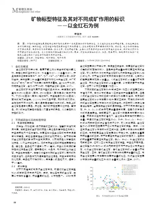 矿物标型特征及其对不同成矿作用的标识--以金红石为例