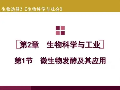 高中生物选修二第二章第一节微生物发酵及其应用教学课件 (共57张PPT)