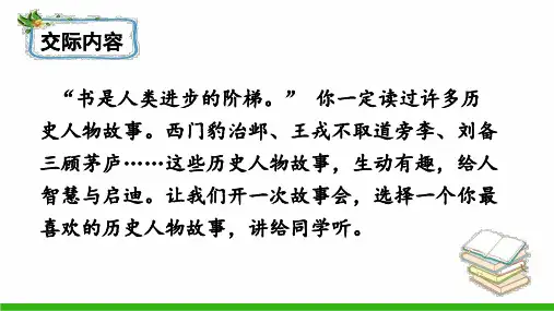 部编版四年级语文上册口语交际讲历史人物故事课件PPT10页.ppt
