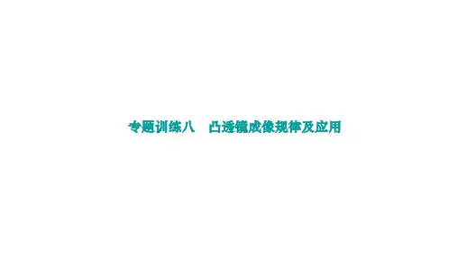 第四章专题训练八 凸透镜成像规律及应用课件-2024-2025学年沪科版物理八年级上册