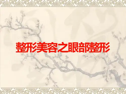 整形美容之眼部整形培训ppt课件