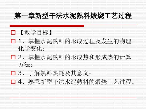 6 新型干法水泥熟料煅烧工艺过程