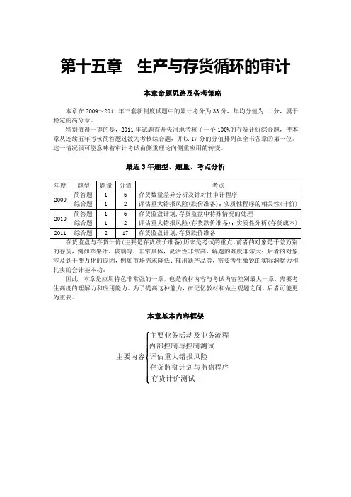 生产与存货循环的审计完整